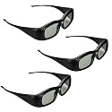 DLP 3D Glasses for All Brands of DLP Full HD 3D Projectors | Active Shutter Eyewear for Side by Side &amp; Over Under 3D Videos | Not for Red Cyan, 3D Ready Projectors or 3D TVs | Pack of 3