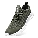 DLWKIPV Mens Walking Running Shoes Slip On Anthletic Workout Sneakers Sport Lace Up Casual Work Gym Outdoors Lightweight Breathable Knitted Mesh