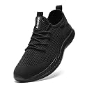 DLWKIPV Mens Walking Running Shoes Slip On Anthletic Workout Sneakers Sport Lace Up Casual Work Gym Outdoors Lightweight Breathable Knitted Mesh