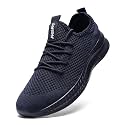 DLWKIPV Mens Walking Running Shoes Slip On Anthletic Workout Sneakers Sport Lace Up Casual Work Gym Outdoors Lightweight Breathable Knitted Mesh