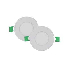 dmak plastic 3 watt ultra slim round shaped panel light led energy saving wonderful antique-look concealed pop panel light with adapter set 02 panel lights for ceiling