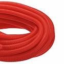 DMiotech 100ft Wire Loom Split Tubing 1 1/4 Inch(31.8mm) ID Red