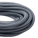 DMiotech 100ft Wire Loom Split Tubing 1 Inch(25.4mm) ID Gray