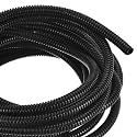 DMiotech 18.04ft Wire Loom Split Tubing 1/4 Inch(6.5 mm) ID Black