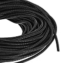 DMiotech 200ft Wire Loom Split Tubing 1/4 Inch(6.5 mm) ID Black