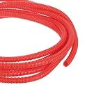 DMiotech 20ft Wire Loom Split Tubing 1/2 Inch(12.7 mm) ID Red