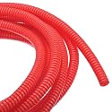 DMiotech 20ft Wire Loom Split Tubing 1/4 Inch(6.5 mm) ID Red