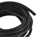DMiotech 20ft Wire Loom Split Tubing 1/4 Inch(6.5 mm) ID Black