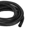 DMiotech 25ft Wire Loom Split Tubing 1 1/2 Inch(38 mm) ID Black