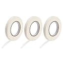 DMiotech 3Pcs 0.4 inch x 21 Yards Masking Tape Painters Tape Rolls for Crafts, Labeling, DIY Decorative White