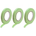 DMiotech 3Pcs 0.4 inch x 21 Yards Masking Tape Painters Tape Rolls for Crafts, Labeling, DIY Decorative Light Green