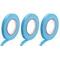 DMiotech 3Pcs 0.4 inch x 21 Yards Masking Tape Painters Tape Rolls for Crafts, Labeling, DIY Decorative Light Blue