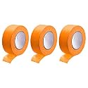 DMiotech 3Pcs 1 inch x 21 Yards Masking Tape Painters Tape Rolls for Crafts, Labeling, DIY Decorative Orange