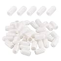 DMiotech 50 Pack 1/4" ID White Screw Thread Protectors Rubber End Caps Bolt Covers for Screw Bolt Furniture Pipe