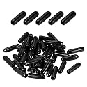 DMiotech 50 Pack 1/8" ID Black Screw Thread Protectors Rubber End Caps Bolt Covers for Screw Bolt Furniture Pipe