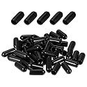 DMiotech 3/16" ID Black Screw Thread Protectors Rubber End Caps Bolt 50Pcs