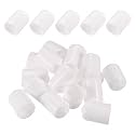 DMiotech 50 Pack 3/4" ID White Screw Thread Protectors Rubber End Caps Bolt Covers for Screw Bolt Furniture Pipe