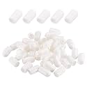 DMiotech 50 Pack 5/16" ID White Screw Thread Protectors Rubber End Caps Bolt Covers for Screw Bolt Furniture Pipe