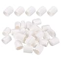 DMiotech 50 Pack 5/8" ID White Screw Thread Protectors Rubber End Caps Bolt Covers for Screw Bolt Furniture Pipe