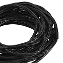 DMiotech 50ft Wire Loom Split Tubing 1/4 Inch(6.5 mm) ID Black