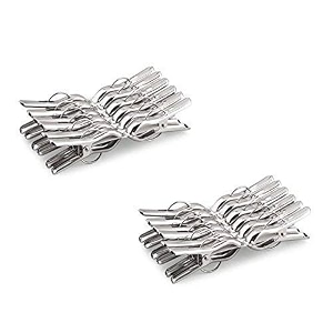 dmitry stainless steel multipurpose clothe clips - set of 24