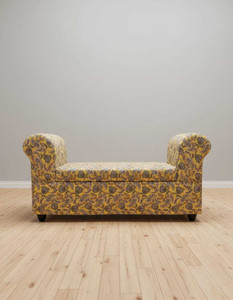 dmk rajasthani block printed 2 seater diwan sofa with storage solid wood settee