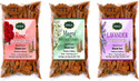 DMOKSH Dry Dhoop Cones Rose Mogra Lavender Dhoop Cones Pooja Combo Pack 300gm Rose, Lavender Dhoop (Pack of 3)