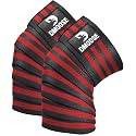 DMoose Fitness Knee Sleeves for Weightlifting with 2 Straps & Gym Bag - 7mm Compression Sleeve for Joint Stability & Squats