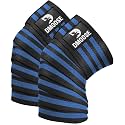 DMoose Fitness Knee Sleeves for Weightlifting with 2 Straps & Gym Bag - 7mm Compression Sleeve for Joint Stability & Squats