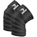 DMoose Fitness Knee Sleeves for Weightlifting with 2 Straps & Gym Bag - 7mm Compression Sleeve for Joint Stability & Squats