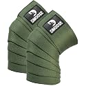 DMoose Fitness Knee Sleeves for Weightlifting with 2 Straps & Gym Bag - 7mm Compression Sleeve for Joint Stability & Squats