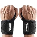 DMoose Fitness Wrist Wraps for Weightlifting 18" - Heavy Duty Gym Wrap with Hand Thumb Loop for Support & Pain Relief, USPA Approved Powerlifting, Weight Lifting Wrist Straps for Men & Women Work Out