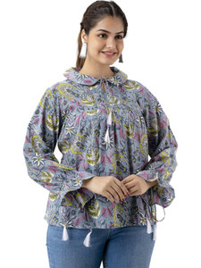 DMP EXPORT Party Floral Print Women Grey