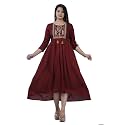 Women39s Rayon Embroidery Work Flared Kurta
