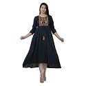Women39s Rayon Embroidery Work Flared Kurta