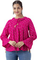 DMP FASHION Casual Regular Sleeves Printed Women Pink Top