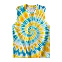 DMPROD Kids Tie Dye Shirt Size 5-14 Years Sleeveless T Shirts Children Tank Tops Hippies Senior Tees for Boys Girls
