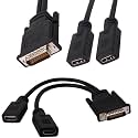 DMS 59Pin Male to 2 VGA DVI Displayport HDMI-Compatible Female Splitter Extension Cable Adapter(DMS 59Pin-2 HDMI)
