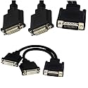 DMS 59Pin Male to 2 VGA DVI Displayport HDMI-Compatible Female Splitter Extension Cable Adapter(DMS 59Pin-2 DVI)