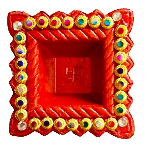 DMS RETAIL Handmade Reusable Decorative Diya Clay