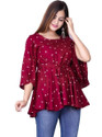 DMT Ethnic Casual Printed Women White Maroon