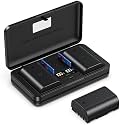 DMW-BLF19E (2200mA) Camera Battery Multifunctional Charger Set (Including Two Batteries) Compatible with Panasonic Lumix DC-G9LGK/GH5LGK/GH5SGK, DMC-GH3/GH3K/GH4/G9GK, AG-GH4UMC