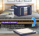 DN BROTHERS STORAGE BAG fabric Living Box - Wardrobe Organizer, Storage Boxes for Clothes with Zip DN33 Quilt Storage Box Folding Wardrobe Fabric Extra Large 66L Storage Bag DN21