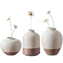 DN DECONATION Flower Vase Set of 3, Small Ceramic Vase Farmhouse Home Decor