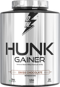 dn with divine nutrition hunk gainer 15g protein 150g per serving 20 serving weight gainersmass gainers 3 kg swiss chocolate