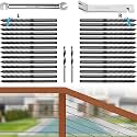 DN Mate Black Cable Railing Kit Swage Lag Screws 70Pack for 1/8" Cable