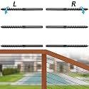 DN Mate Black Cable Railing Kit Swage Lag Screws 6Pack for 1/8" Cable