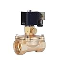 DN15-50 Electric Solenoid Valve Brass with Manual Emergency Switch AC220V DC24V for Water Oil Air + Energy Saving Solenoid Valve(G-AC220V-ORDINARY Type,DN25)