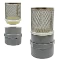 DN15 inch stainless steel filter cover connected to 1/2" grey pvc filter DN15 water pipe, suction hose strainer used to remove debris and reduce solid entry(1pcs)
