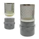 DN20 inch Stainless Steel Filter Cover Connected to 3/4" DN20 Grey PVC Water Pipe, Suction Strainers Used to Remove Debris and Reduce Solid Entry(1pcs)
